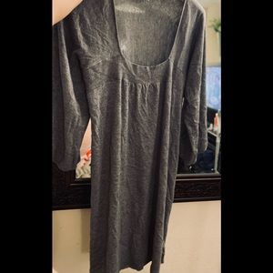 Joie Grey Square Neckline Sweater Dress L